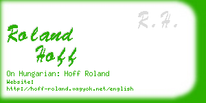 roland hoff business card